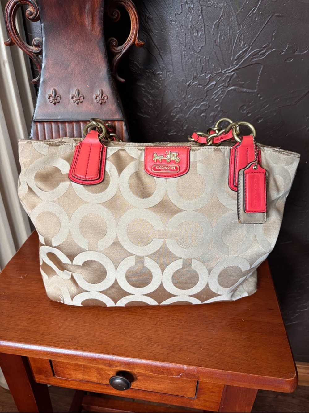 Coach It’s All In The Details Op Art Tote Heritage Collection (Style No. 20481).